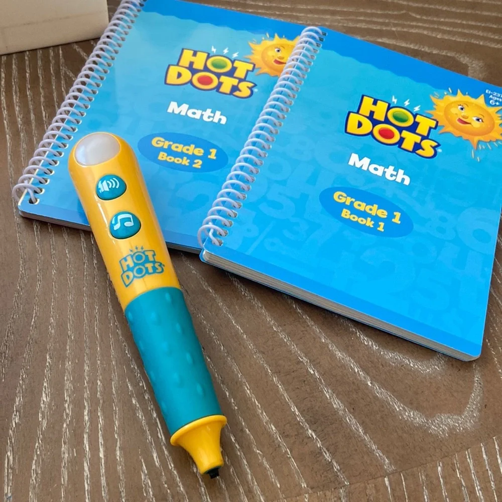 Hot Dots First Grade Math Practice Educational Cards Interactive Pen System